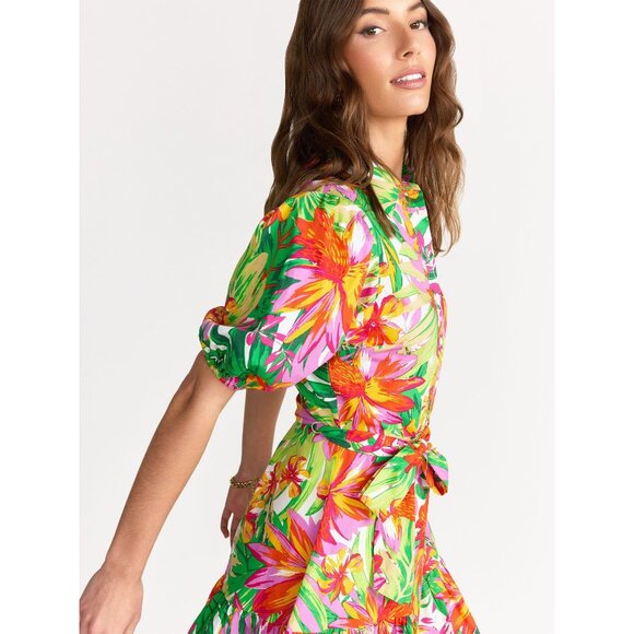 Flying Tomato Summer Journey Floral Mini Dress  Floral Tropical colors Small - Picture 9 of 11